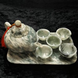 JADE TEA SET HAND CARVED