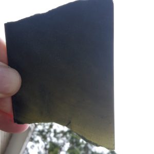 BLACK JADE NEPHRITE SLAB THIN